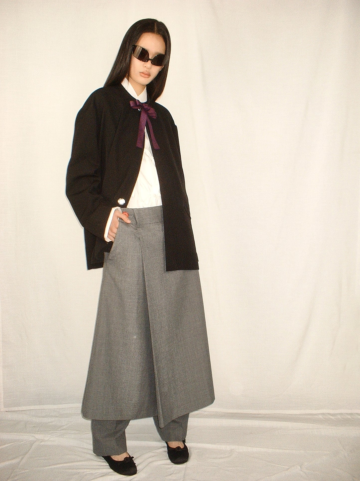 Black Round collar jacket