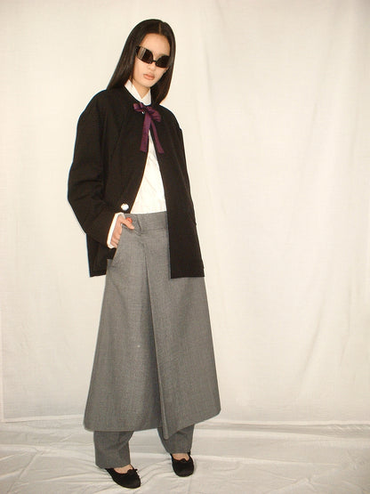 Black Round collar jacket
