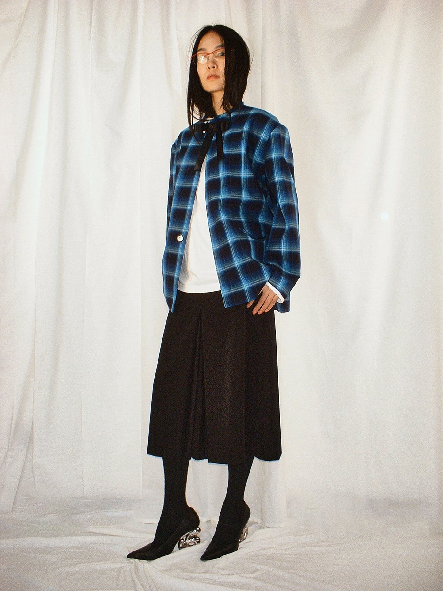 Black Pleated culottes trousers