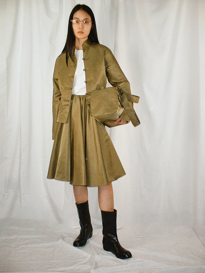 Olive green Tang shirt jacket