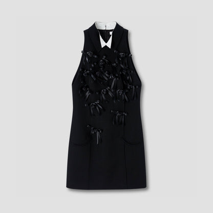 Black Butterfly Collar Dress
