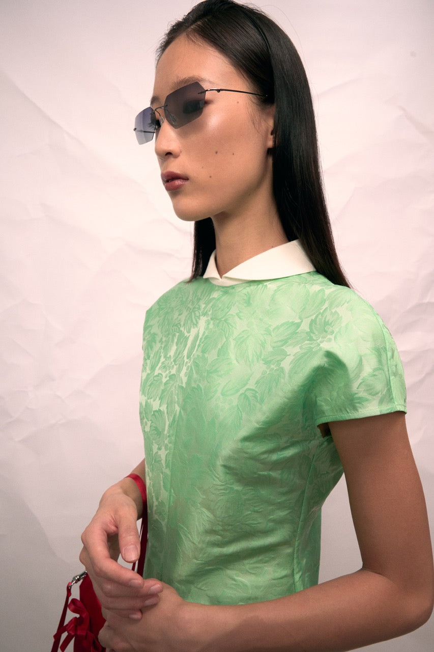 Green Bias Cut Slim-fit Dress