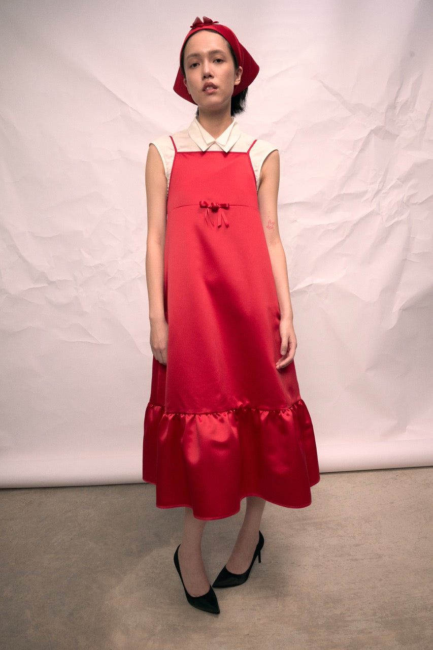 White Butterfly Collar Sleeveless Top