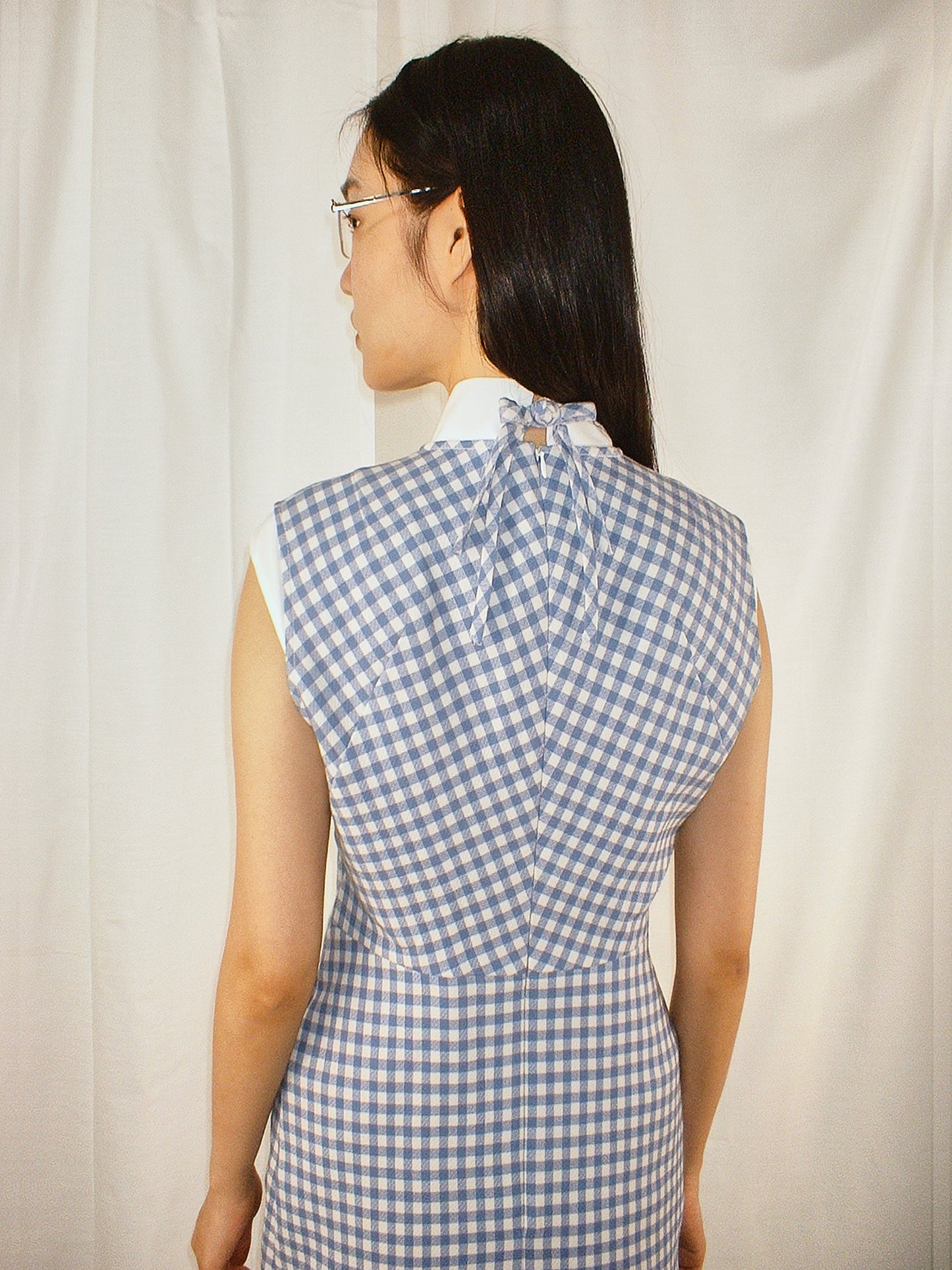 Gingam check Thurman midi dress