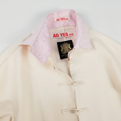 Double Collar Chinese Frogs Serge Shirt
