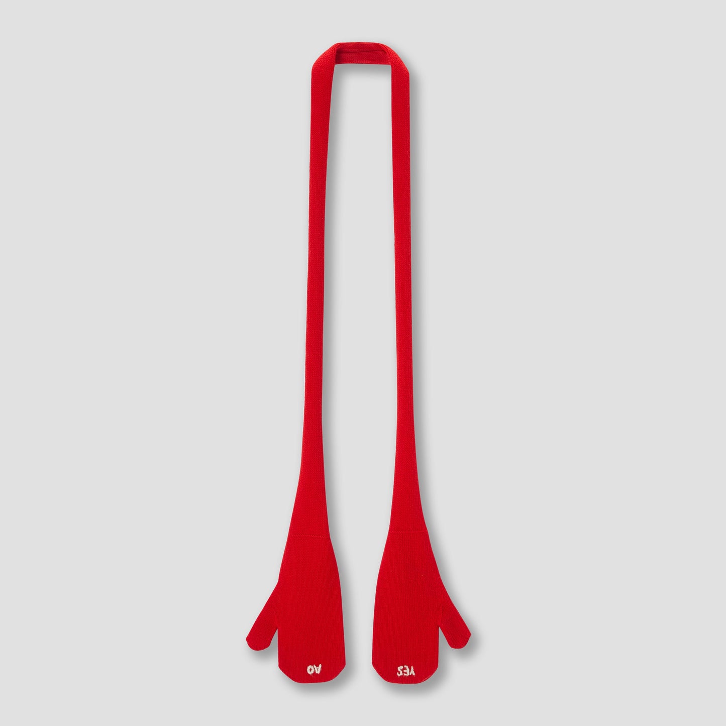 Red Knit Scarf gloves