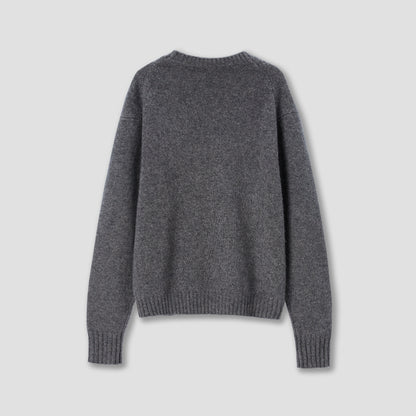 Grey Cat punch needle knit pullover