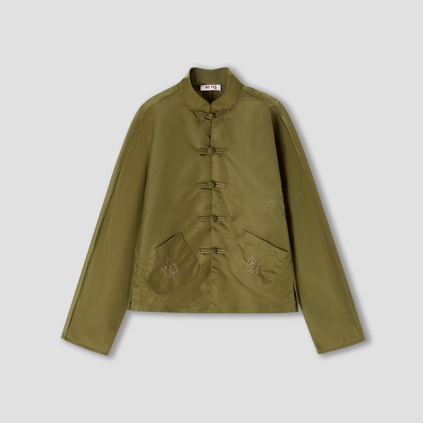 Olive green Tang shirt jacket