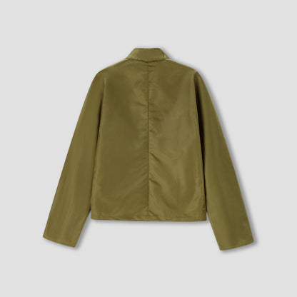 Olive green Tang shirt jacket
