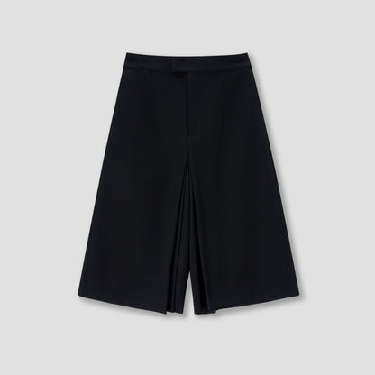 Black Pleated culottes trousers