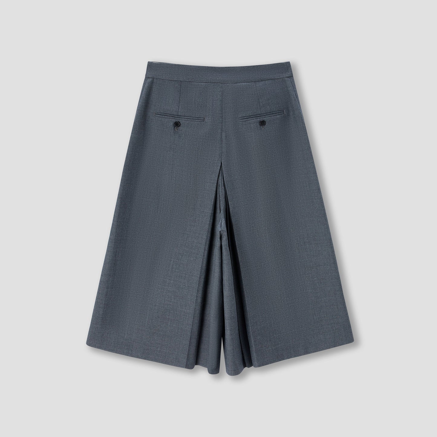 Grey Pleated culottes trousers