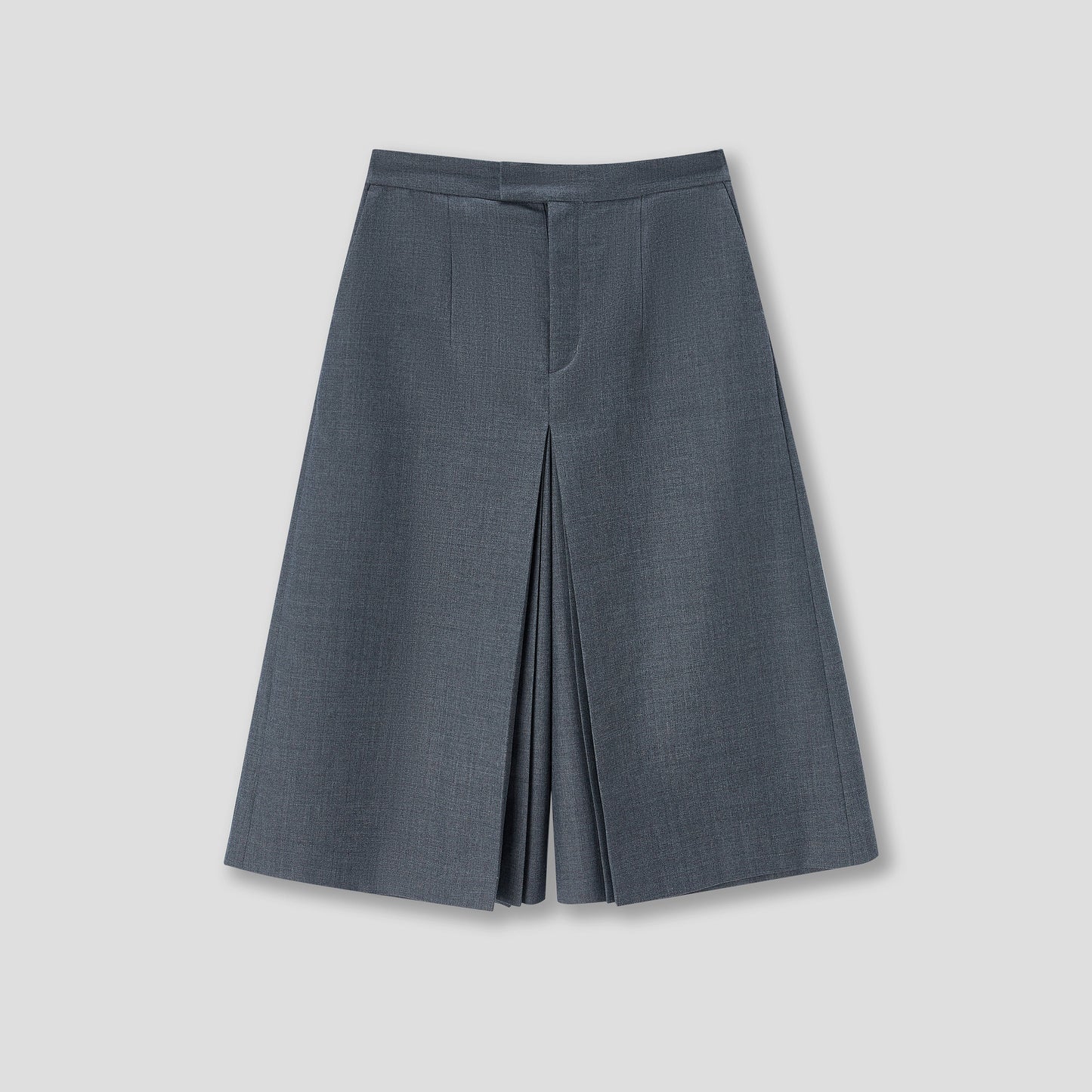 Grey Pleated culottes trousers