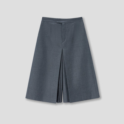 Grey Pleated culottes trousers