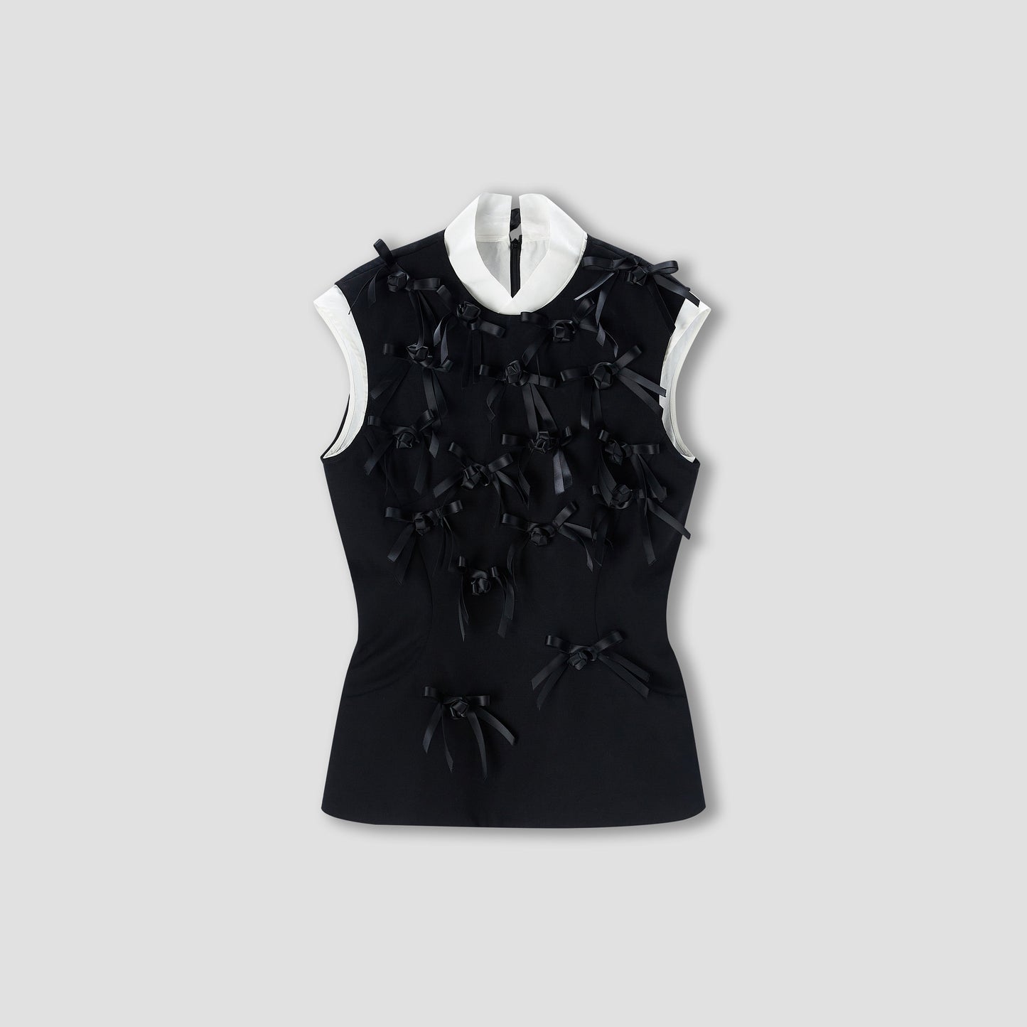 【FW25 Pre-order】Black Ribbon tie Thurman top