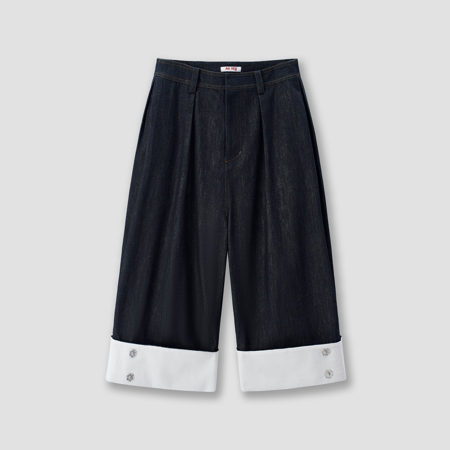 Denim Palazzo Capri Pants