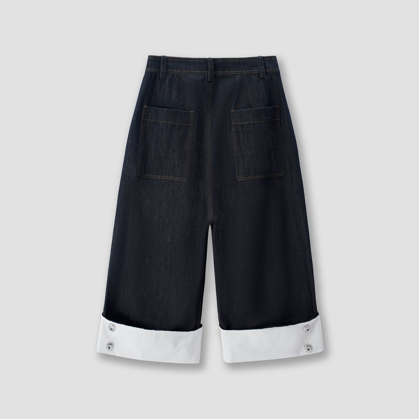 Denim Palazzo Capri Pants