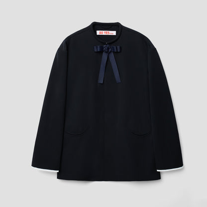 Black Round collar jacket