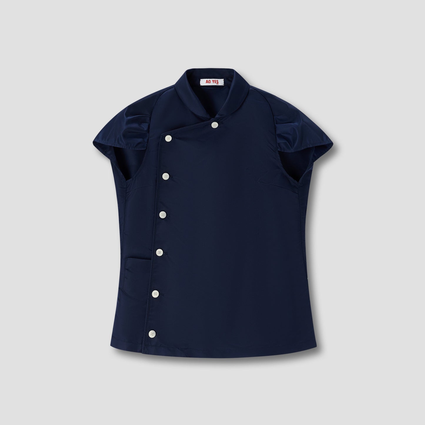 Navy Floral Sleeves Top