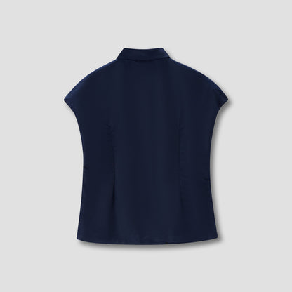 Navy Floral Sleeves Top
