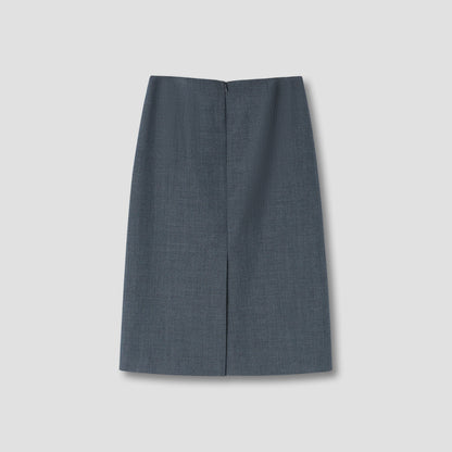 Grey Hebao Midi Skirt