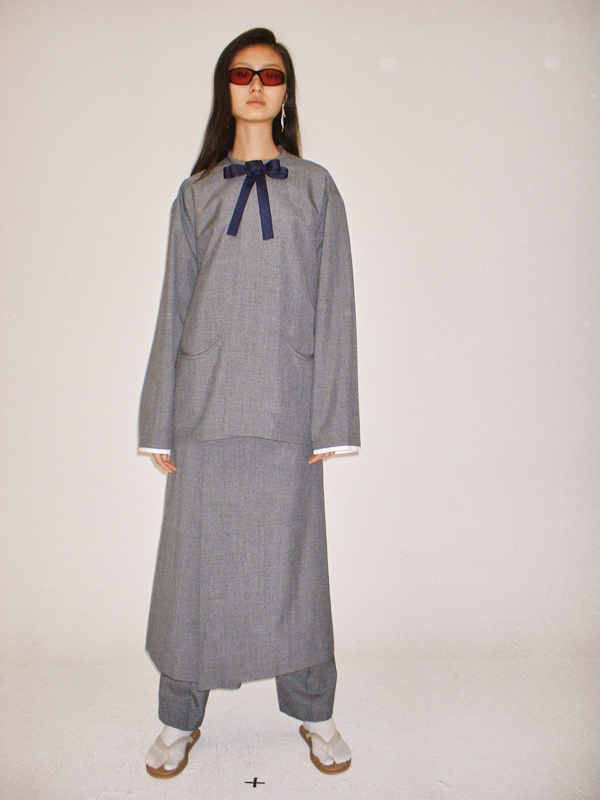 Grey Mandarin style Culottes