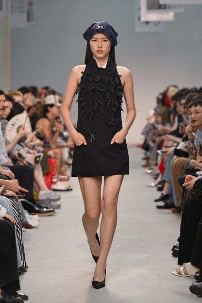 Black Butterfly Collar Dress