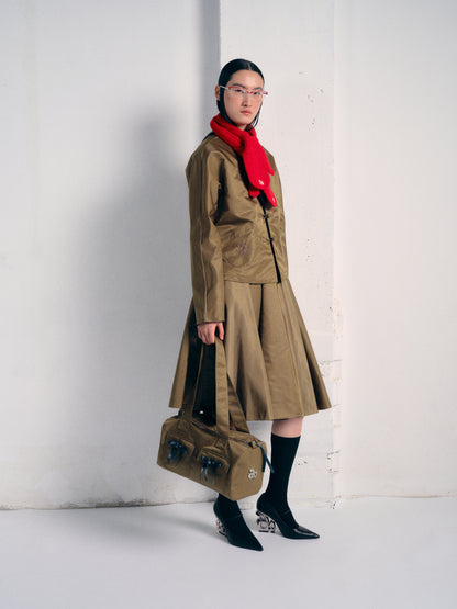 Olive green Tang shirt jacket