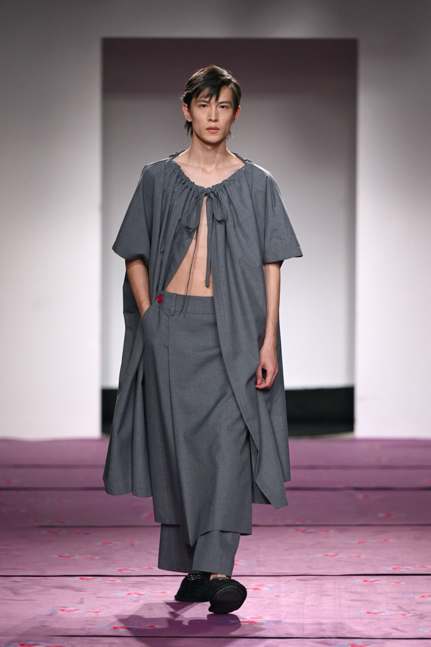 Grey Mandarin style Culottes