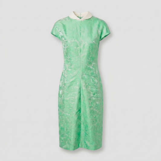 Green Bias Cut Slim-fit Dress