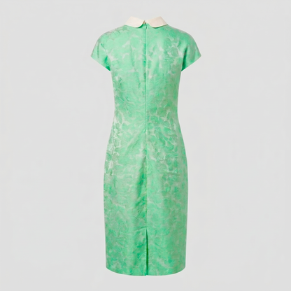 Green Bias Cut Slim-fit Dress